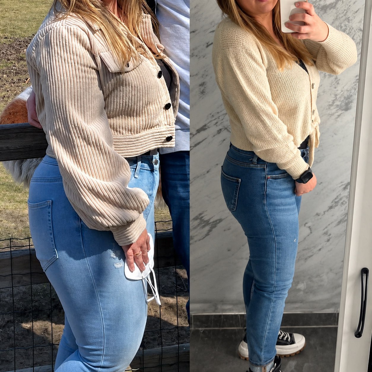 Client before and after
